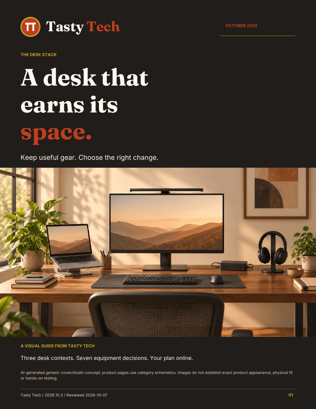 The actual charcoal Tasty Tech Desk guide cover